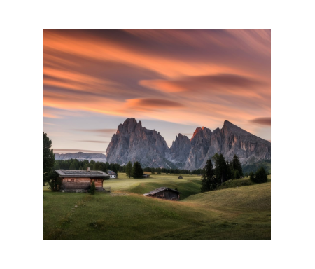 Sera sull'Alpe di Siusi