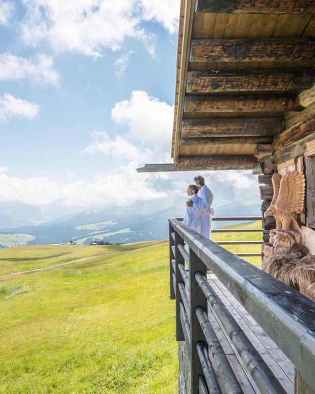 Blick auf die Seiser Alm