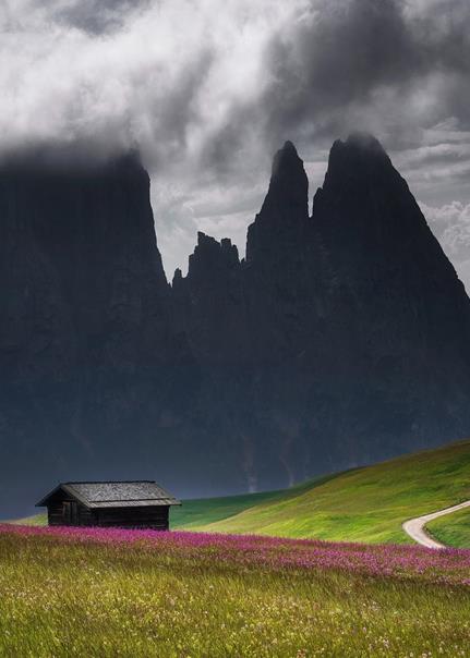 A storm is brewing over the Alpe di Siusi