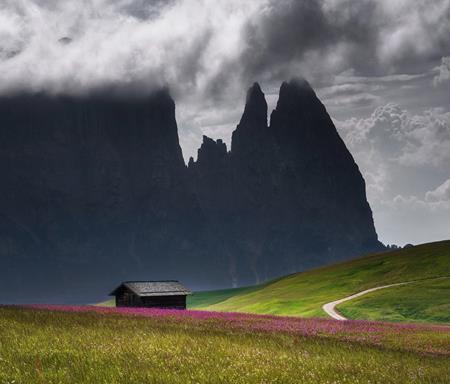 A storm is brewing over the Alpe di Siusi