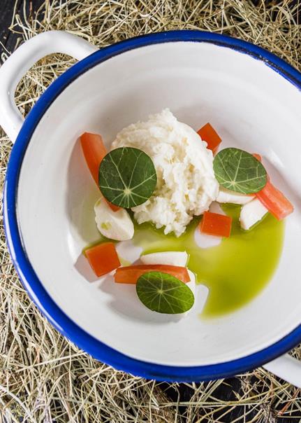 Burrata con pomodoro e basilico