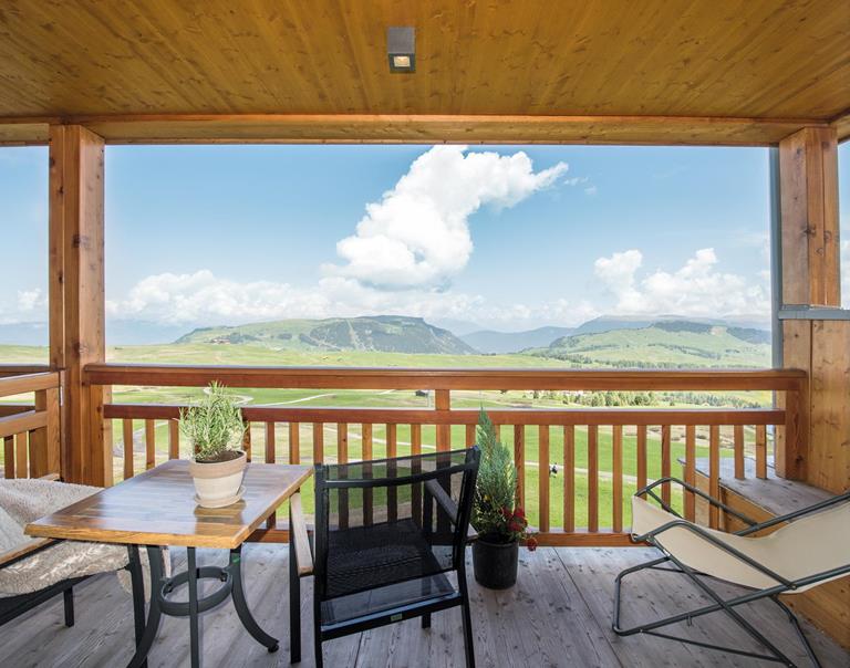 Balcone con vista sull'Alpe di Siusi