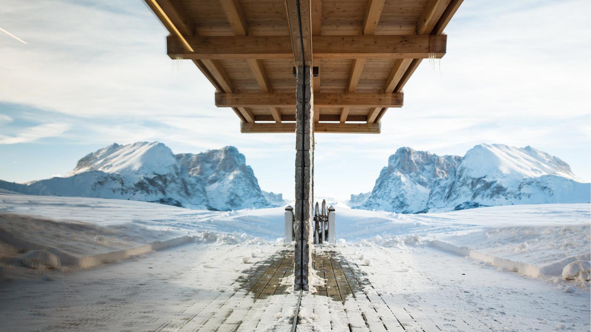 Schnee auf der Seiser Alm