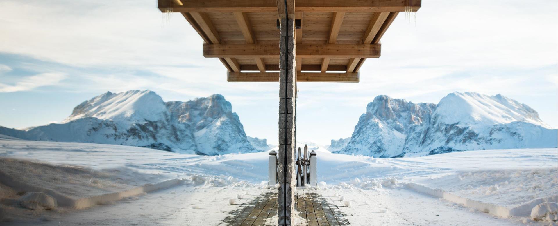 Schnee auf der Seiser Alm