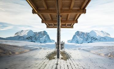 Schnee auf der Seiser Alm