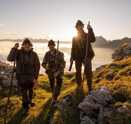 Hikers at Sunrise