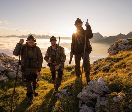 Hikers at Sunrise